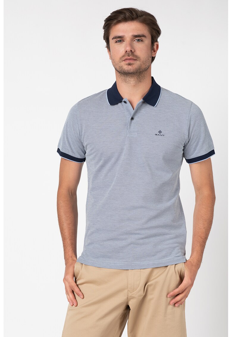 Tricou polo cu guler contrastant