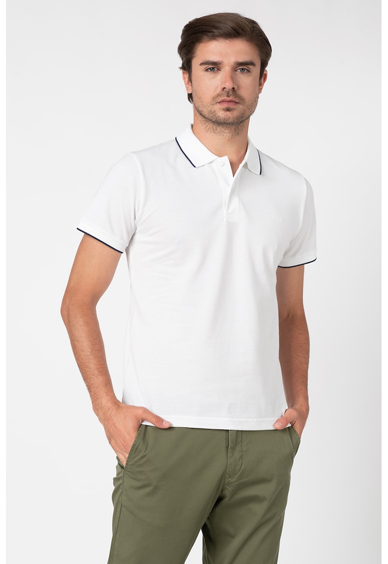 Tricou polo cu garnituri contrastante