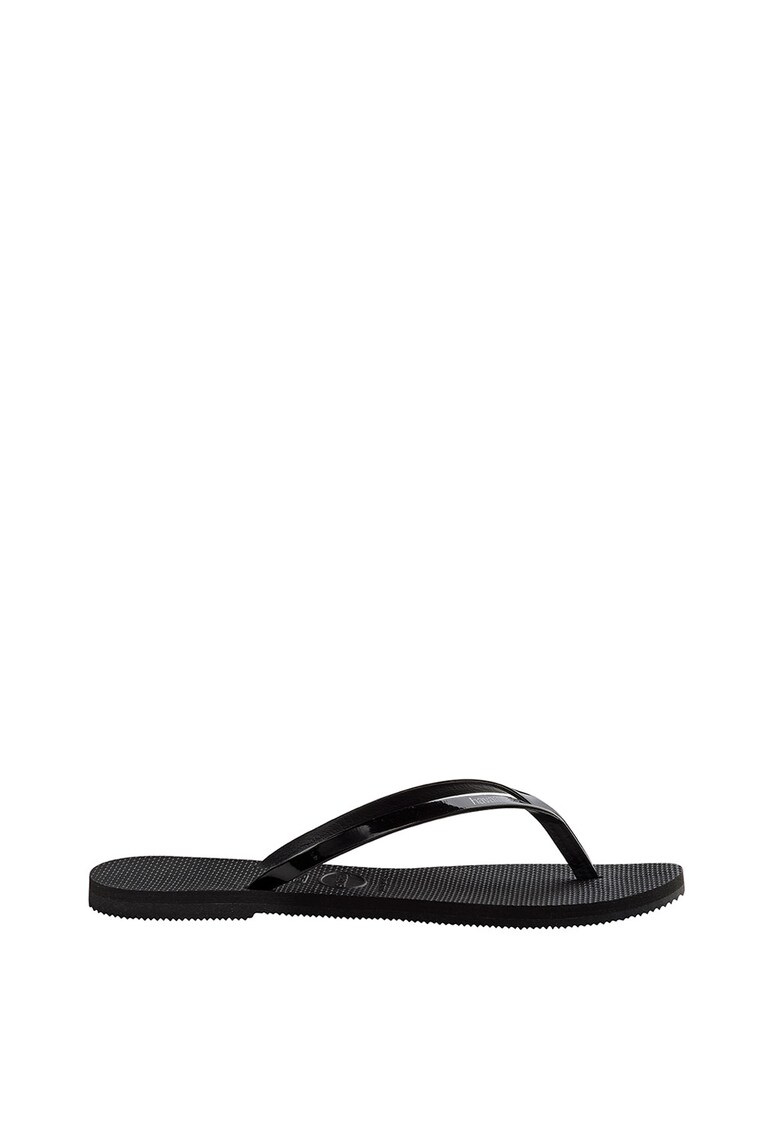 Papuci flip-flop cu imprimeu logo You Metallic