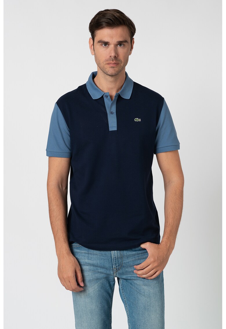 Tricou polo cu model colorblock