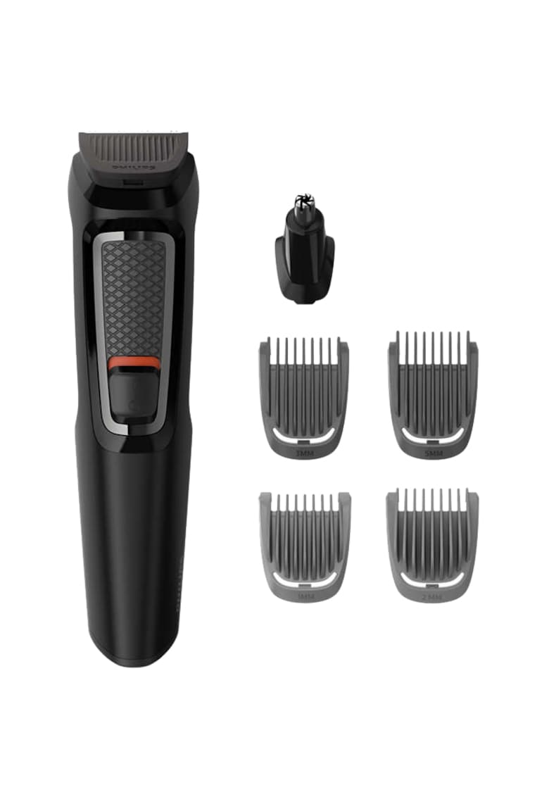 Kit de ingrijire 6 in 1 Multigroom MG3715/14 - lame cu ascutire automata - 6 accesorii lavabile - autonomie pana la 60 min - husa de depozitare - Negru