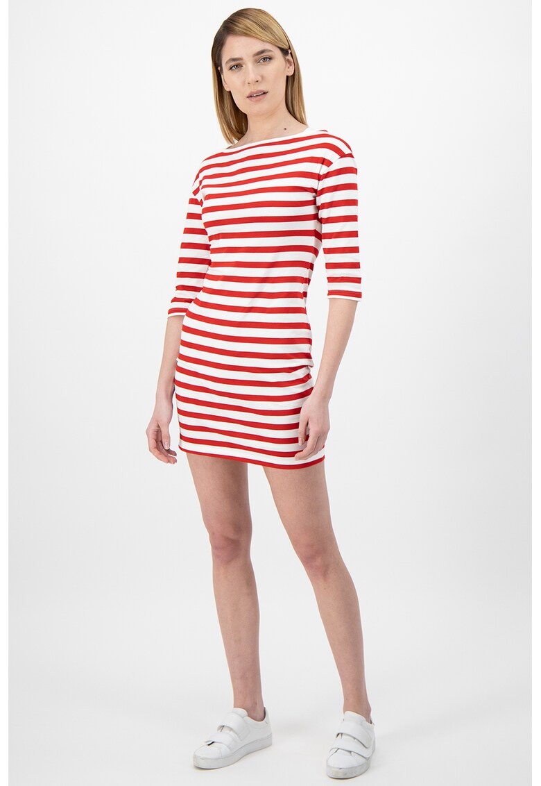Rochie in dungi cu maneci 3/4