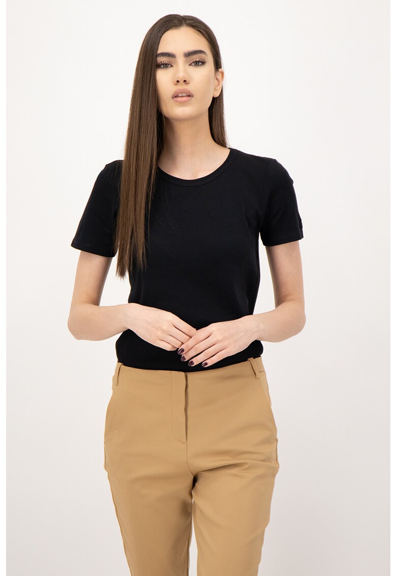 Tricou cu decolteu rotund - Negru