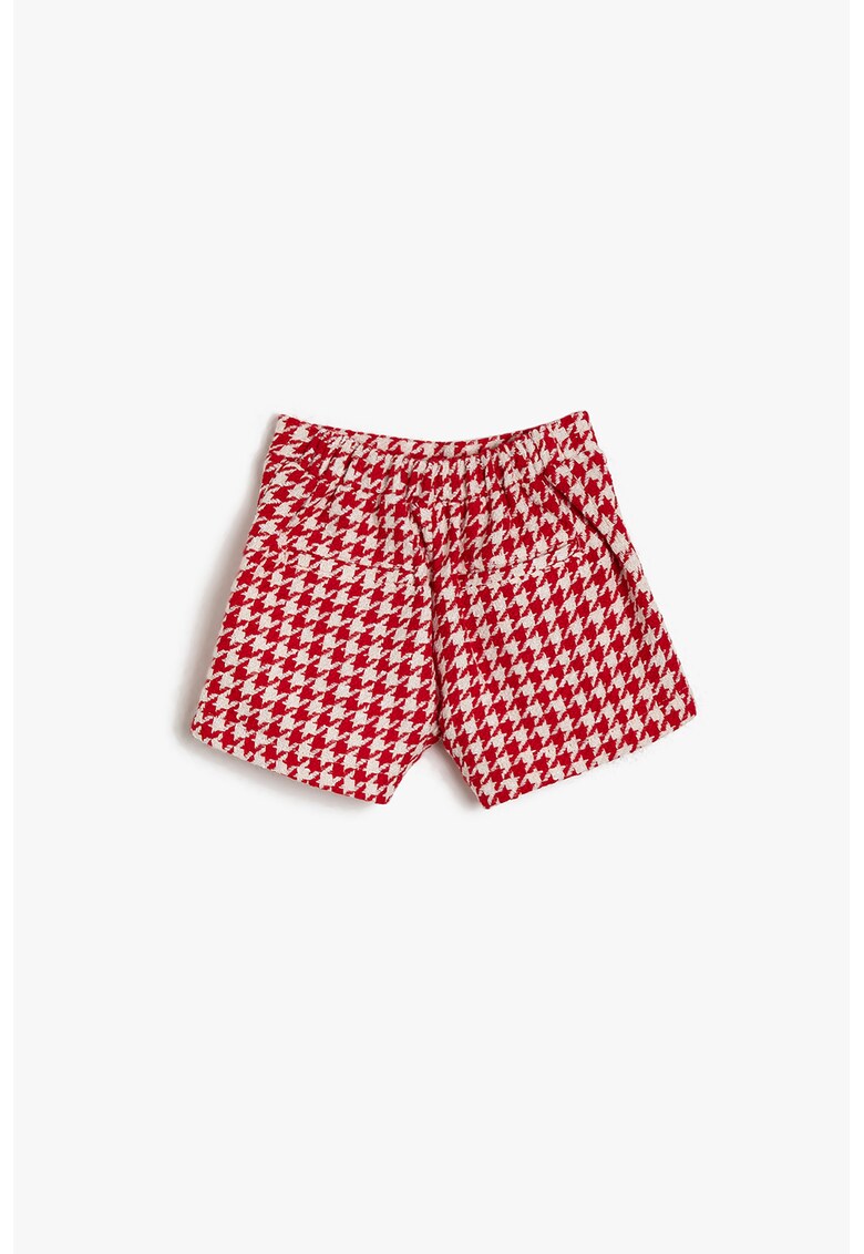 Pantaloni scurti cu model houndstooth