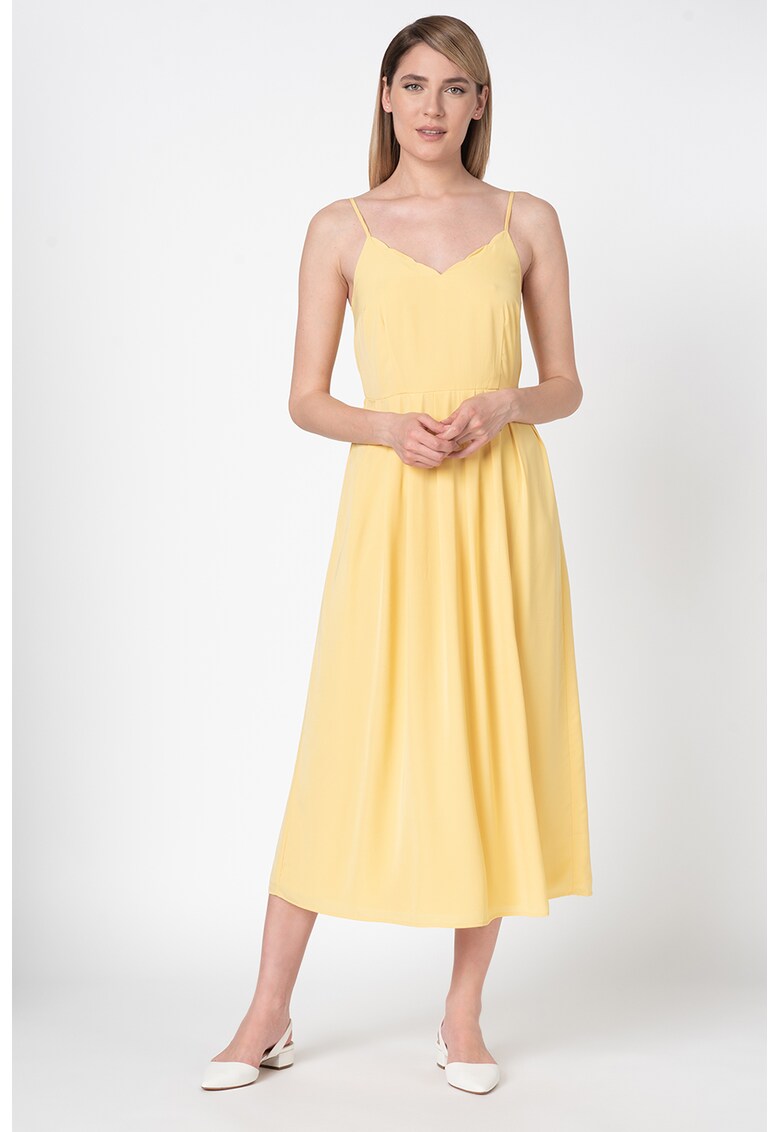 Rochie midi evazata cu bretele subtiri Sue