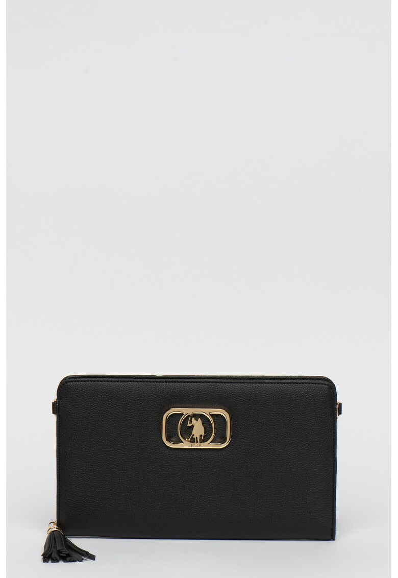 Geanta crossbody din piele ecologica cu logo metalic