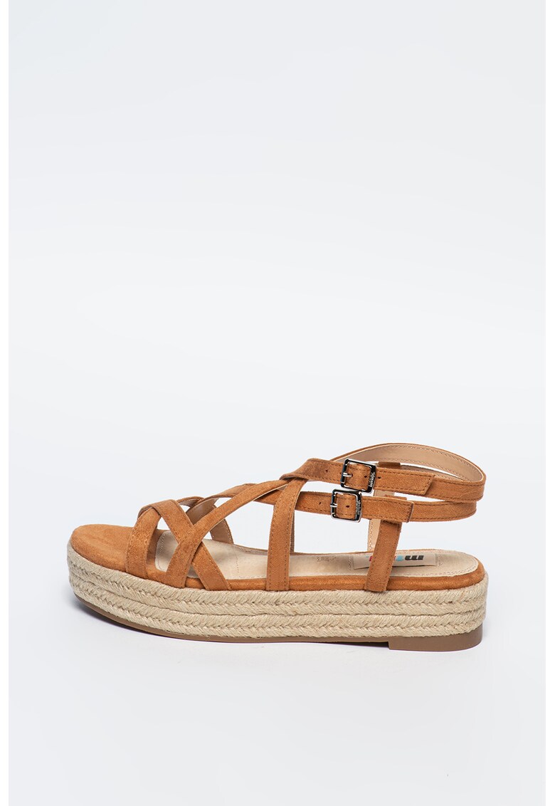 Sandale flatform tip espadrile cu barete incrucisate Tessyna