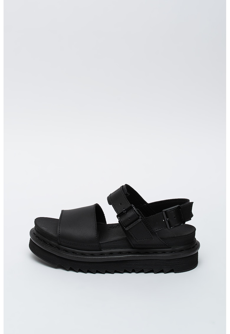 Sandale wedge de piele peliculizata Voss