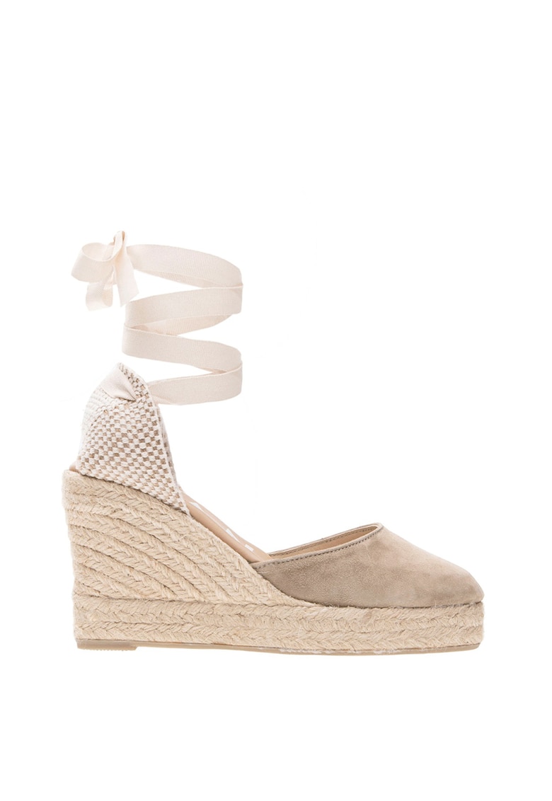 Sandale-espadrile D'orsay din piele intoarsa Hamptons