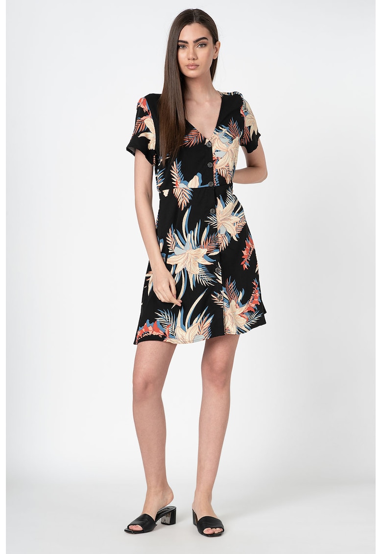 Rochie cu imprimeu si decolteu in V