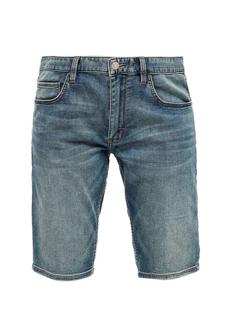 Pantaloni scurti din denim cu aspect decolorat