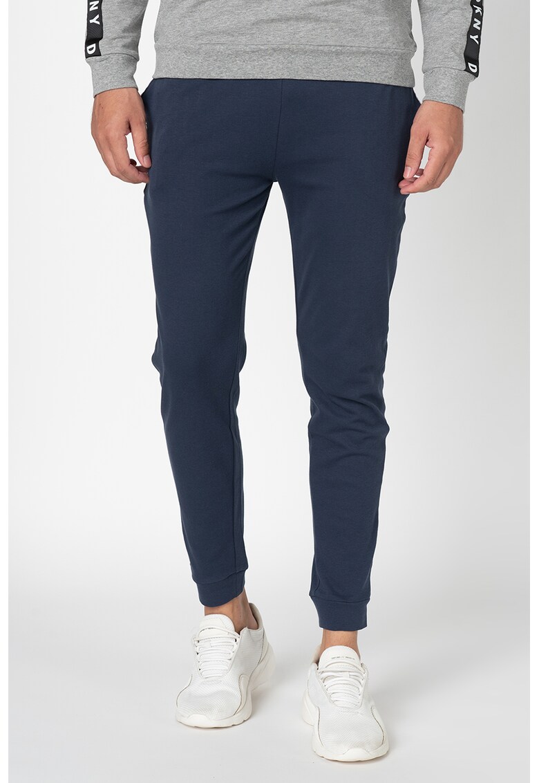 Pantaloni sport cu banda logo elastica