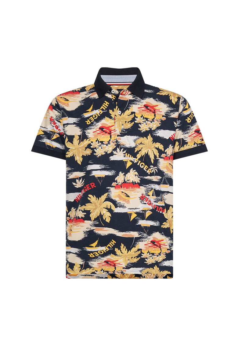 Tricou polo cu imprimeu grafic