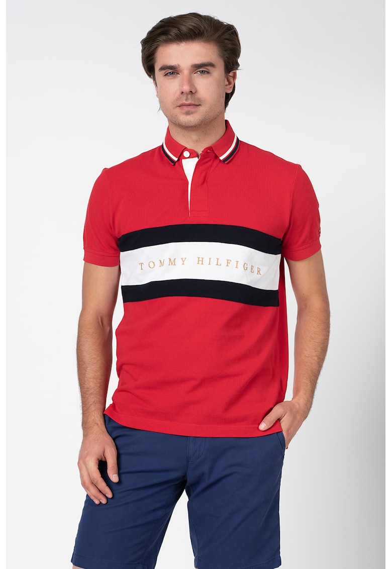 Tricou polo regular fit cu logo Iconic