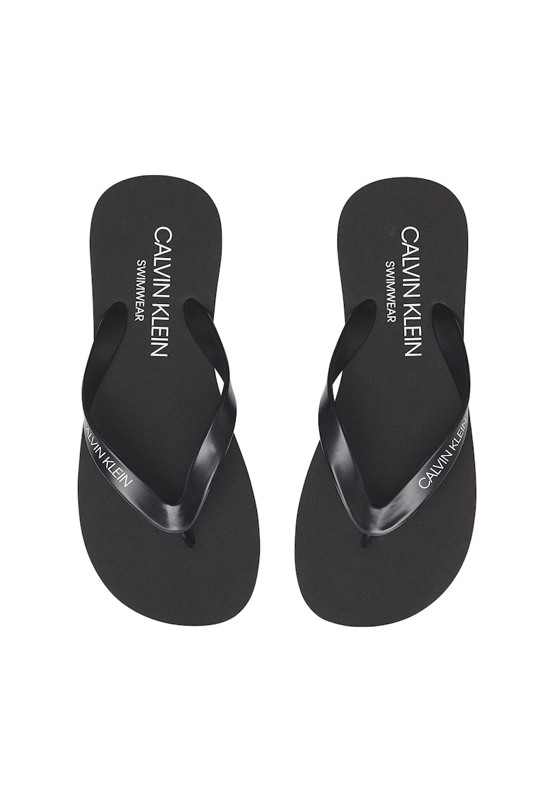 Papuci flip-flop cu imprimeu logo