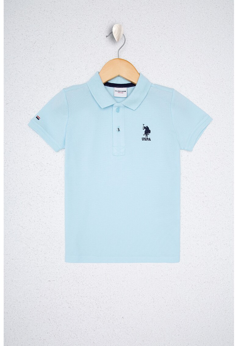 Tricou polo cu broderie logo pe piept