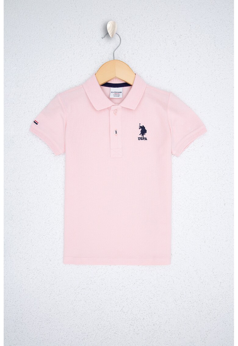 Tricou polo cu broderie logo pe piept