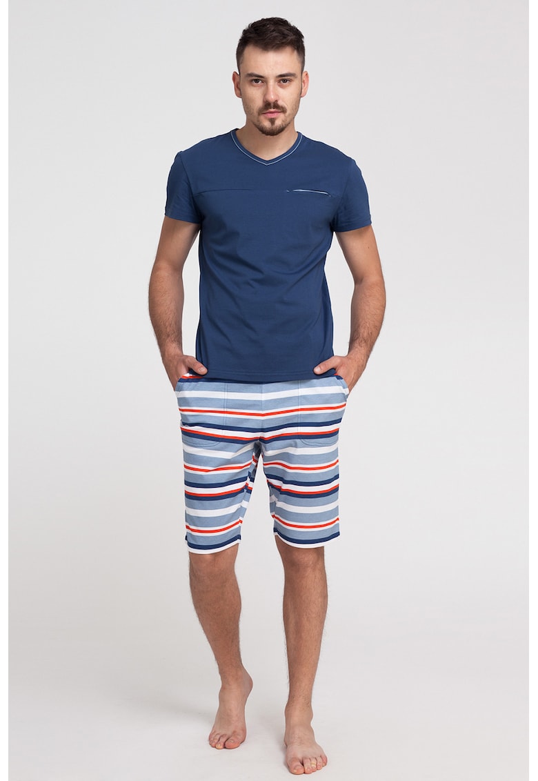 Pijama cu pantaloni scurti - cu dungi Slim Bucur