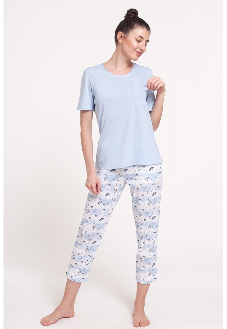 Pijama cu pantaloni 3/4 Moonsky