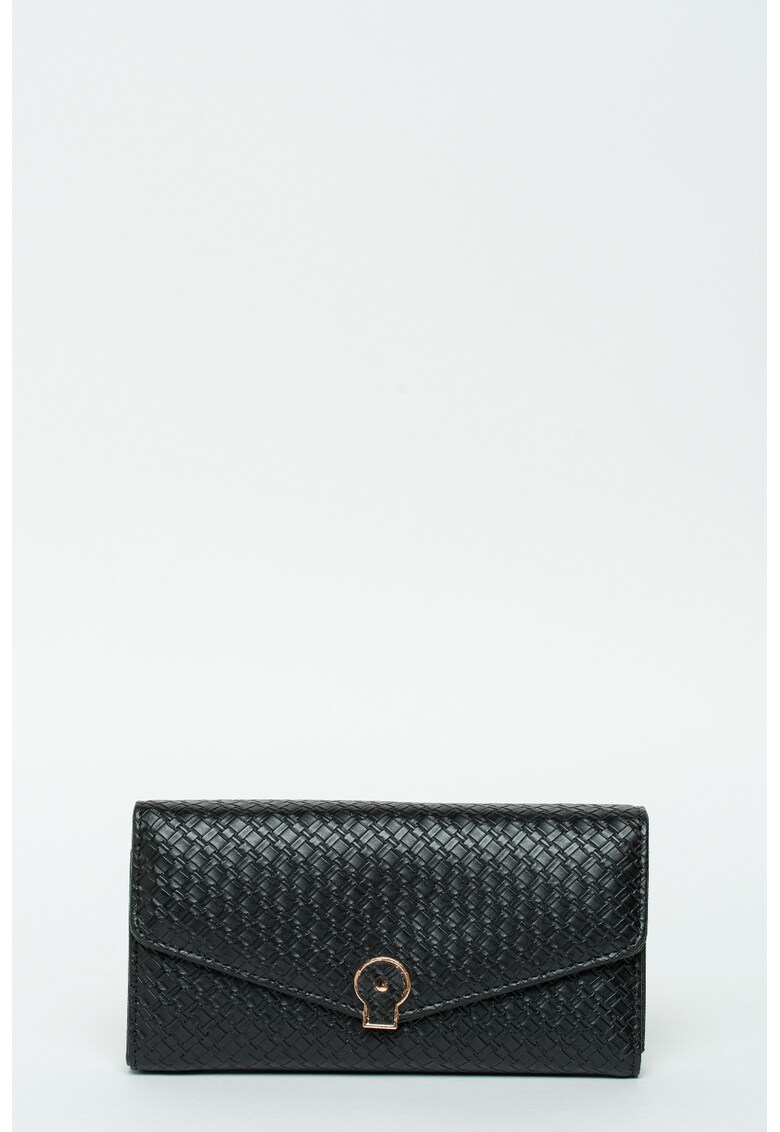 Portofel din piele ecologica cu aspect tesut Portofel din piele ecologica cu aspect tesut