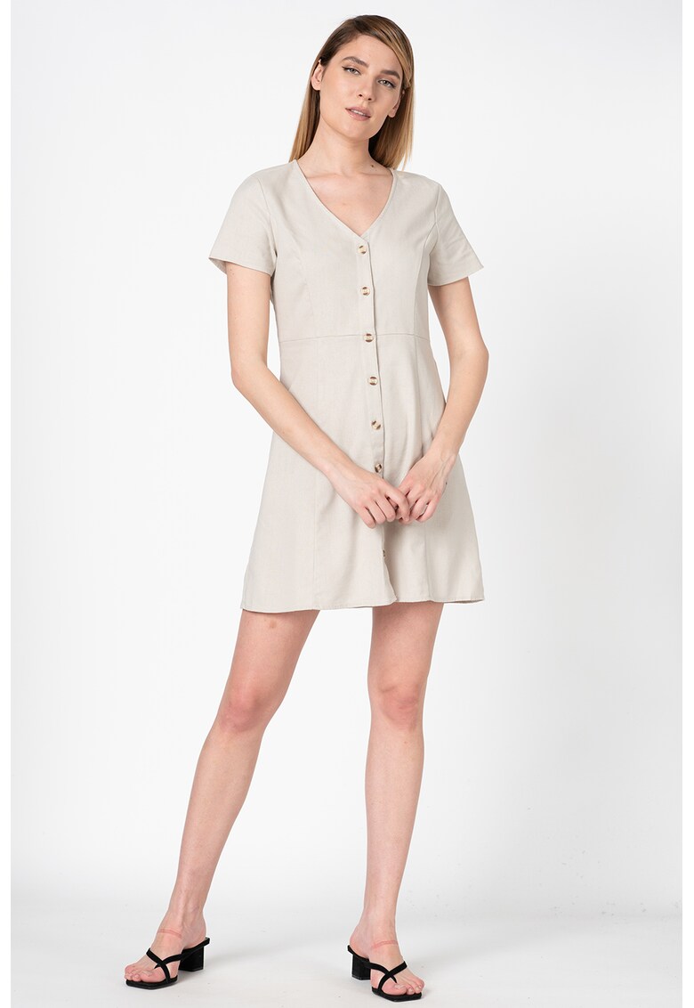 Rochie din amestec de in - cu decolteu in V Lorelle