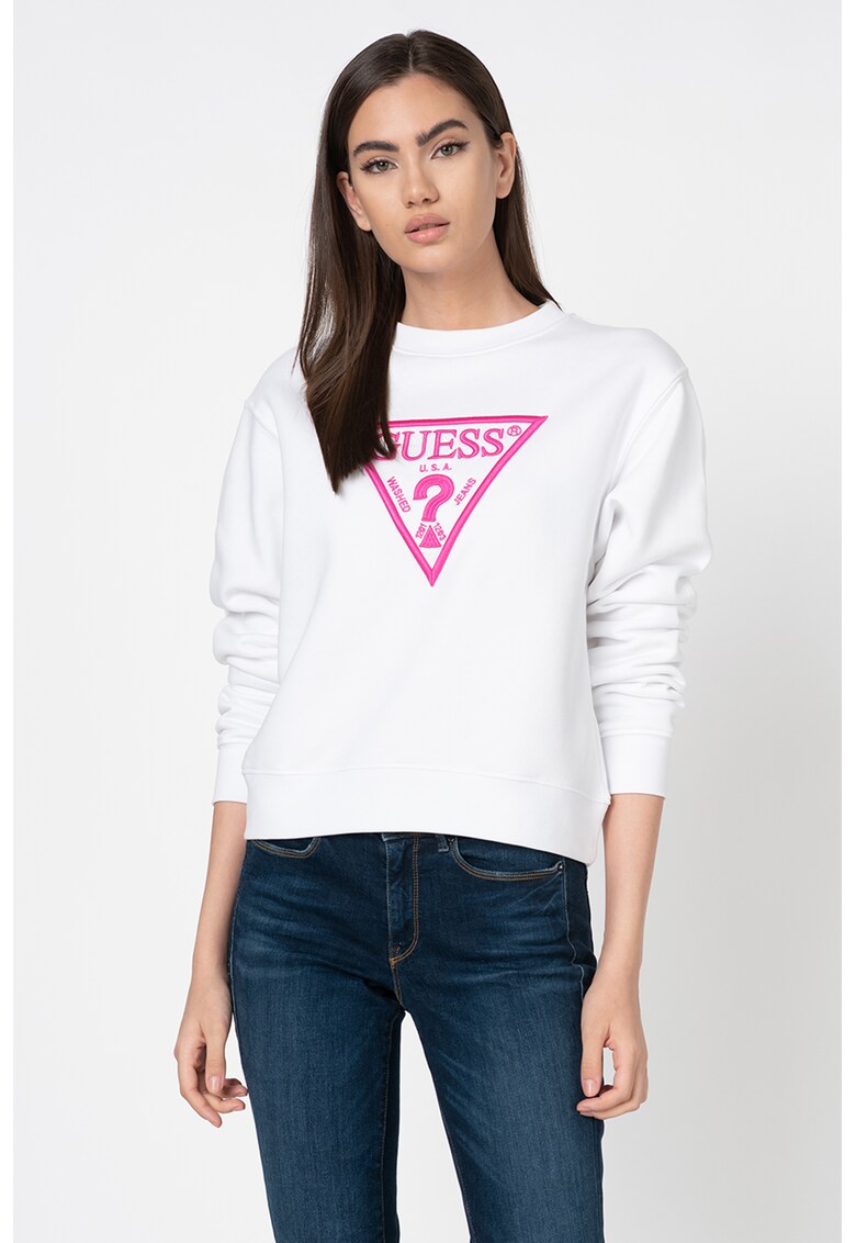 Bluza sport din amestec de bumbac cu logo