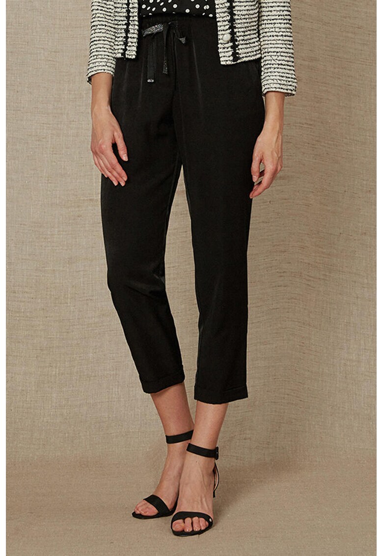 Pantaloni jogger crop - cu snur in talie