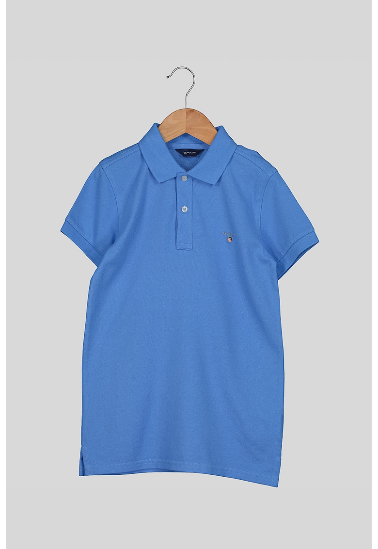 Tricou polo cu broderie logo discreta