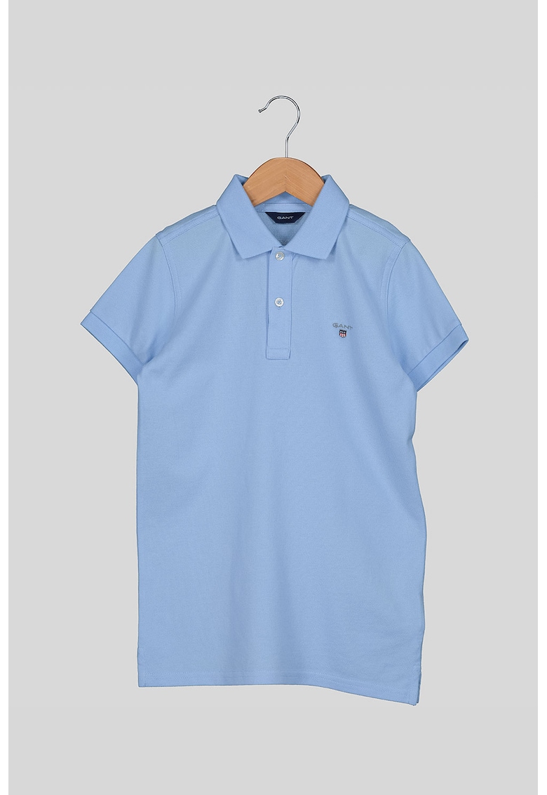 Tricou polo cu broderie logo discreta