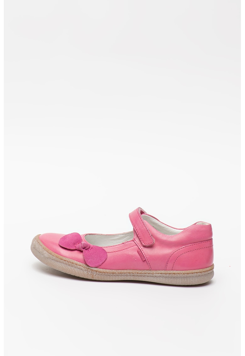Pantofi Mary Jane de piele cu funda