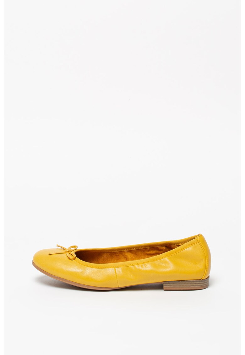 Balerini din piele cu funda Balerini din piele cu funda