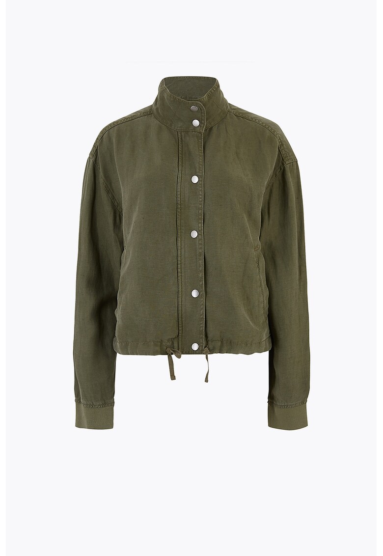 Jacheta din amestec de lyocell si in – cu guler mediu fashiondays.ro imagine noua