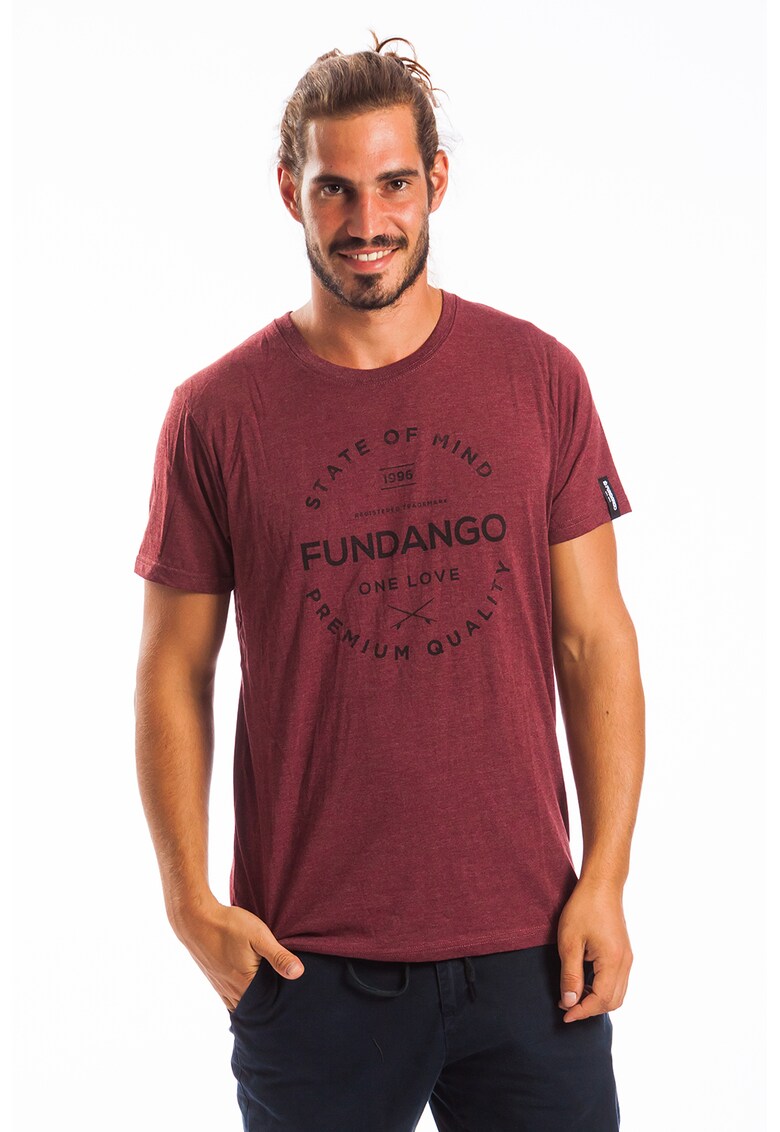 Tricou regular fit cu imprimeu logo si text