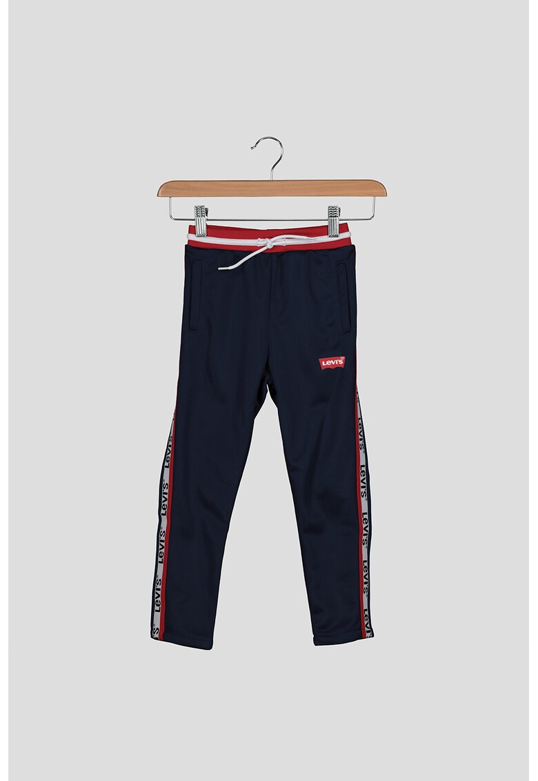 Pantaloni sport cu segmente laterale cu logo