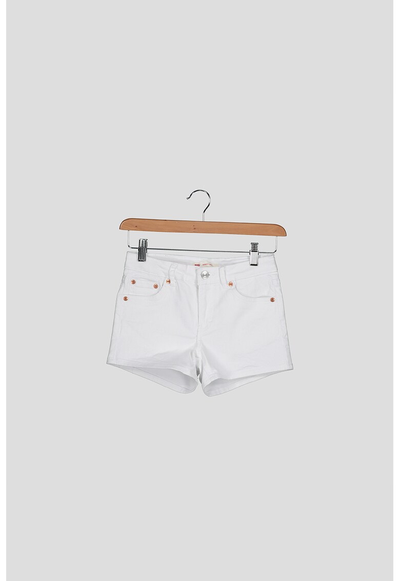 Pantaloni scurti de denim cu detalii contrastante