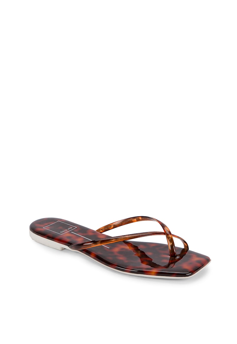 Papuci flip-flop din piele ecologica Lyza