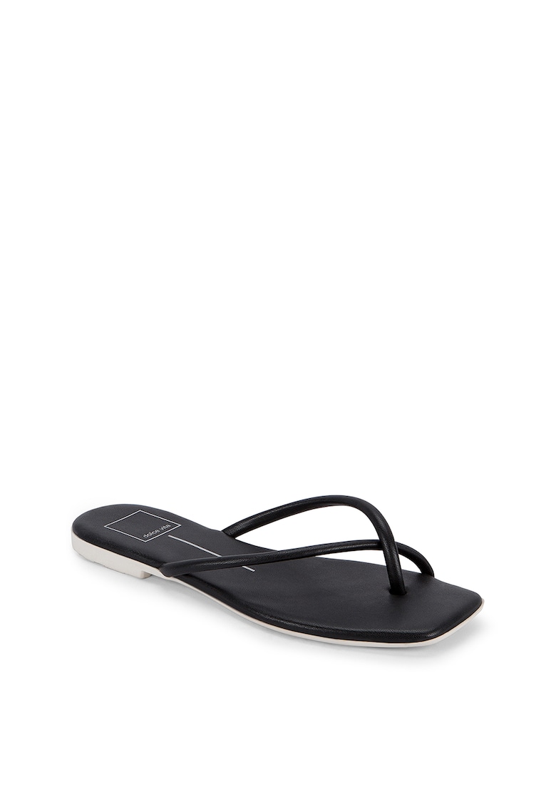 Papuci flip-flop din piele ecologica Lyza