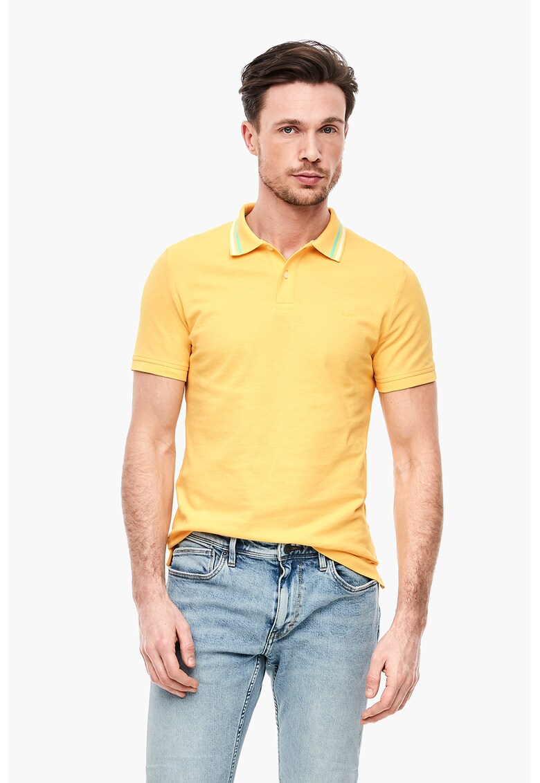 Tricou polo cu accente contrastante