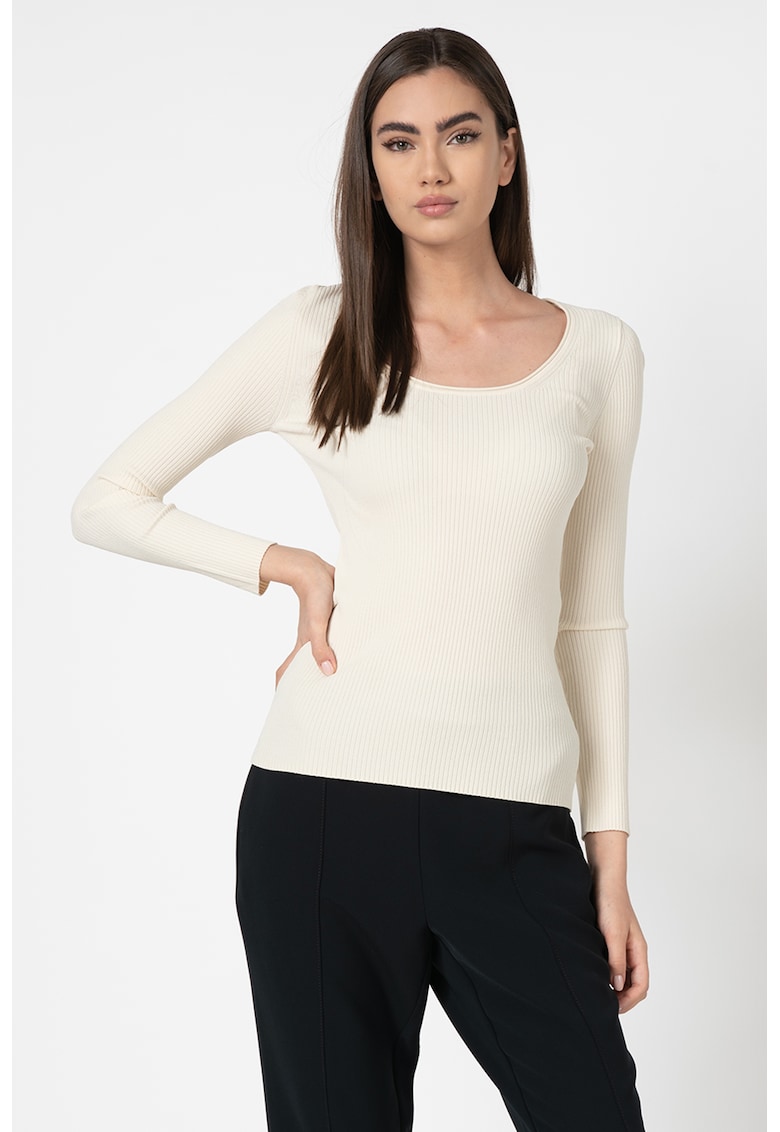 Bluza din tricot fin - cu aspect striat