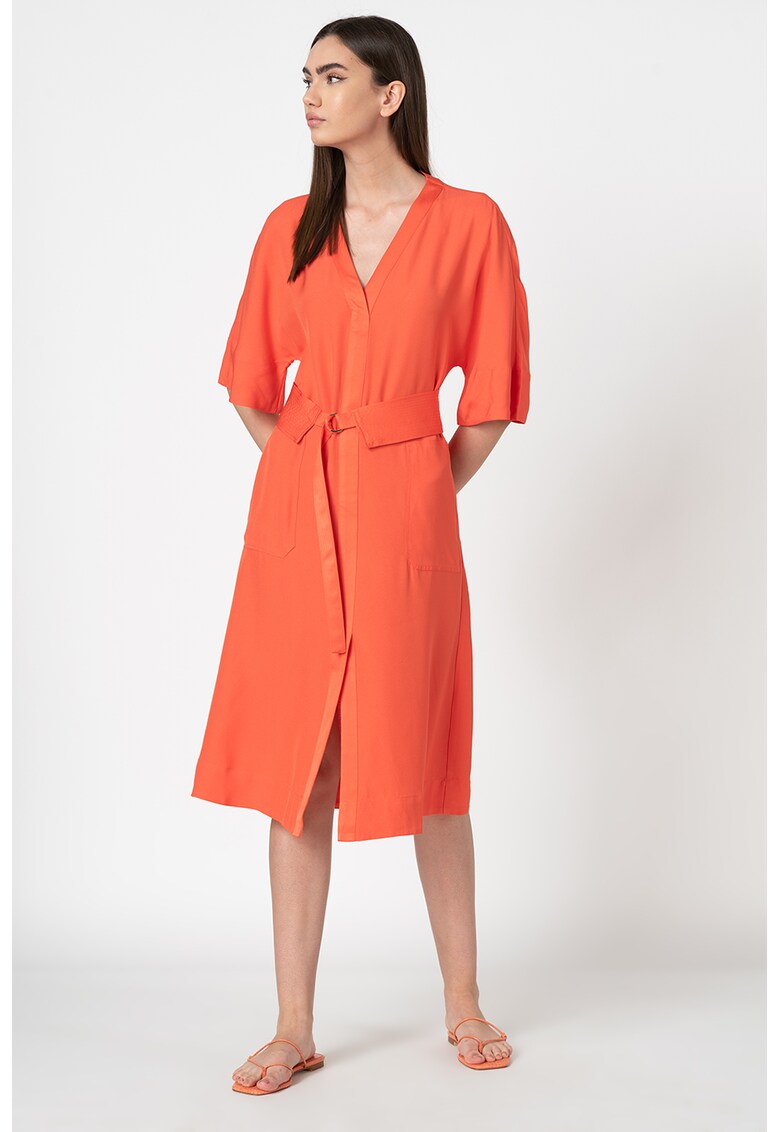 Rochie din crep cu cordon