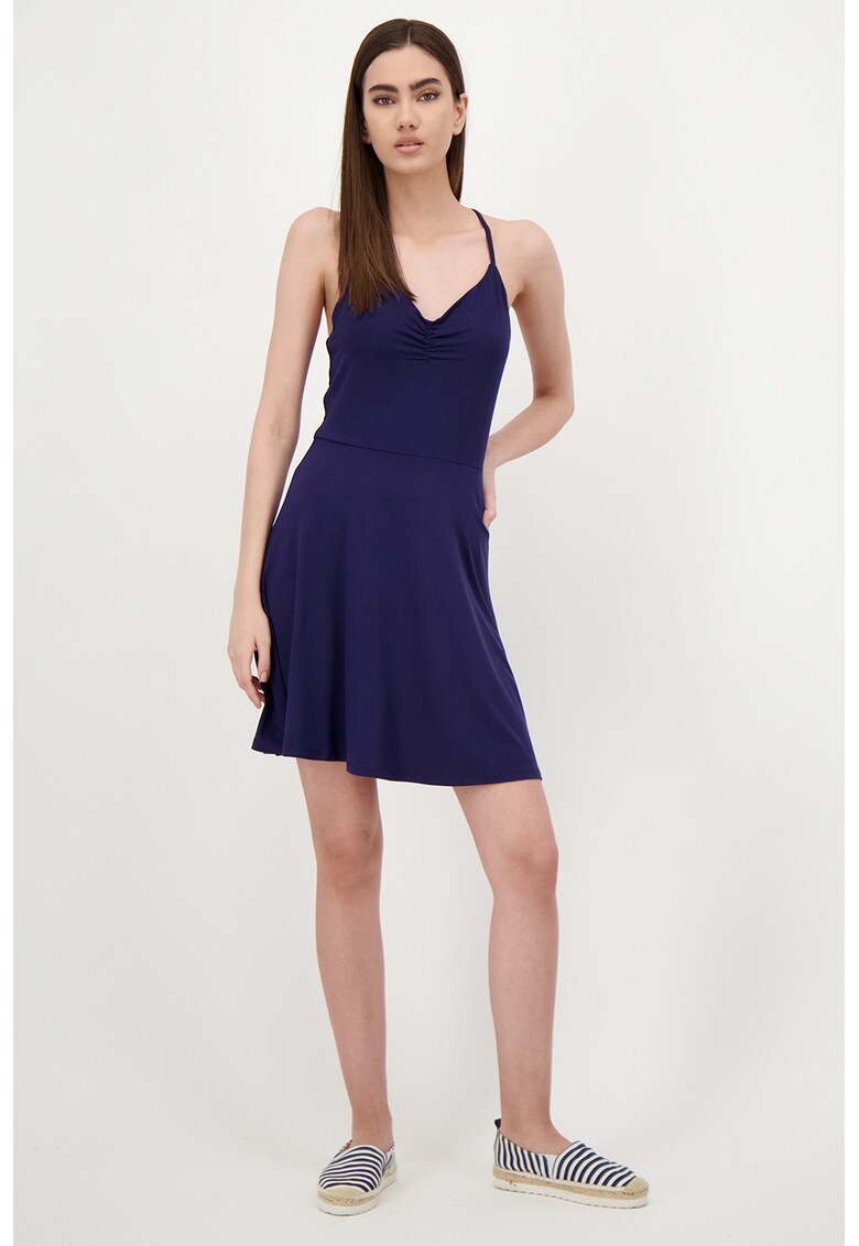 Rochie mini evazata - cu decolteu in V