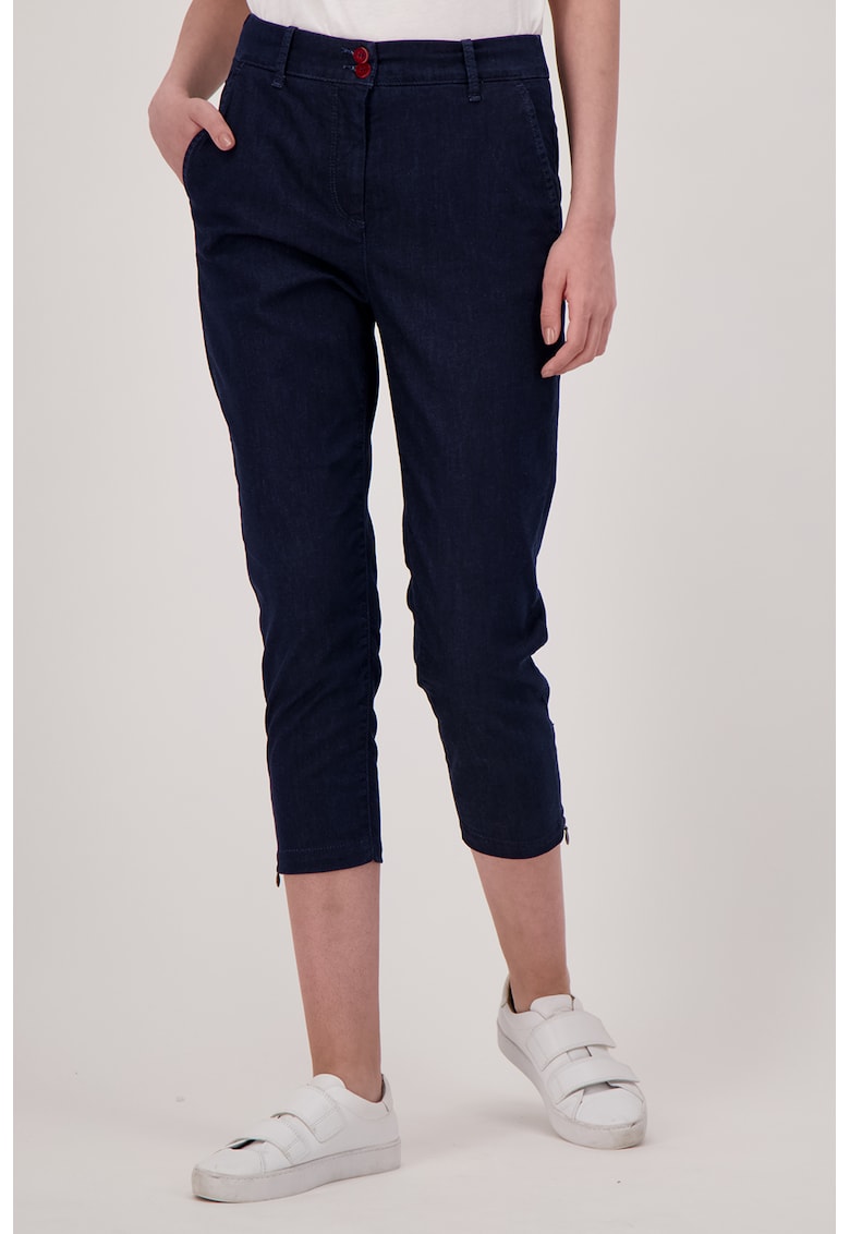 Pantaloni capri din chambray