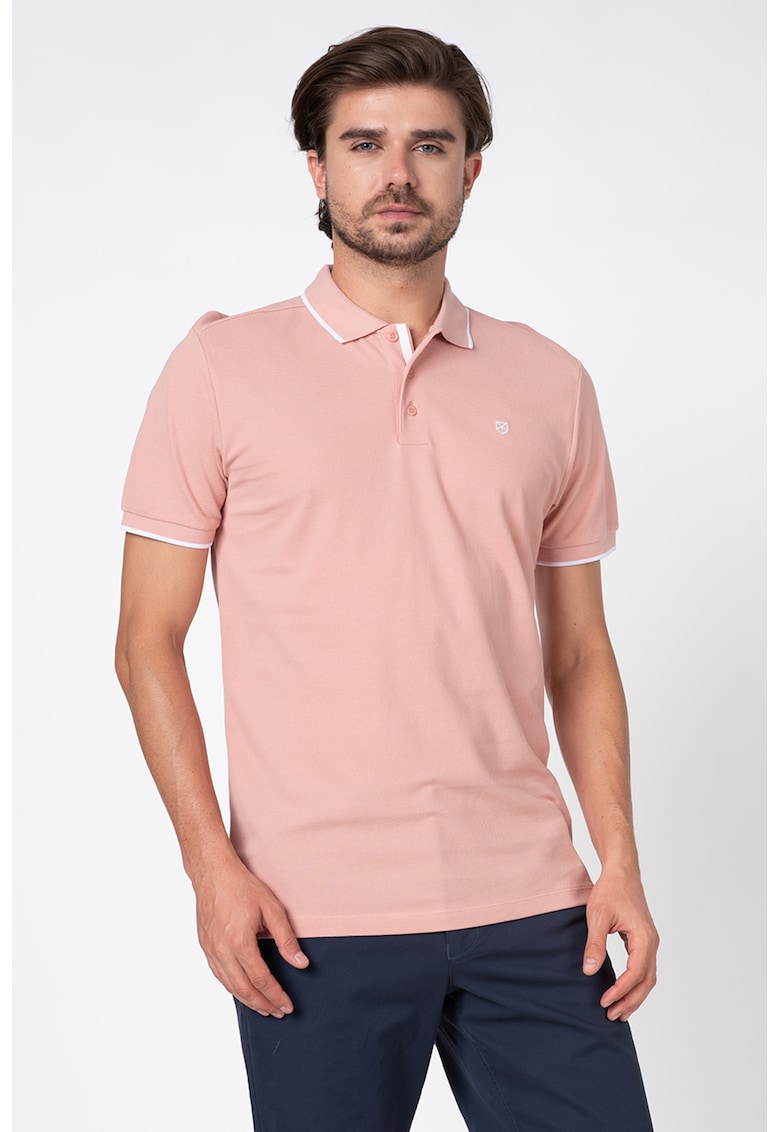 Tricou polo regular fit din material pique Axel