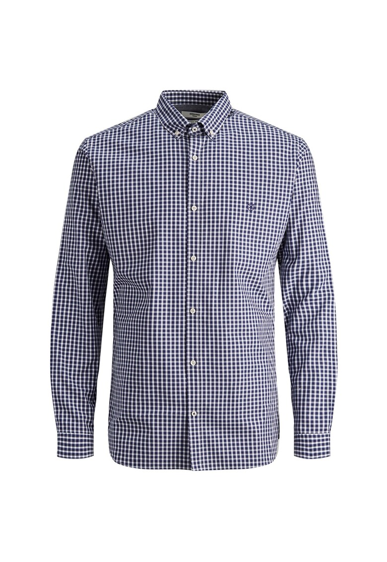 Camasa slim fit cu model gingham