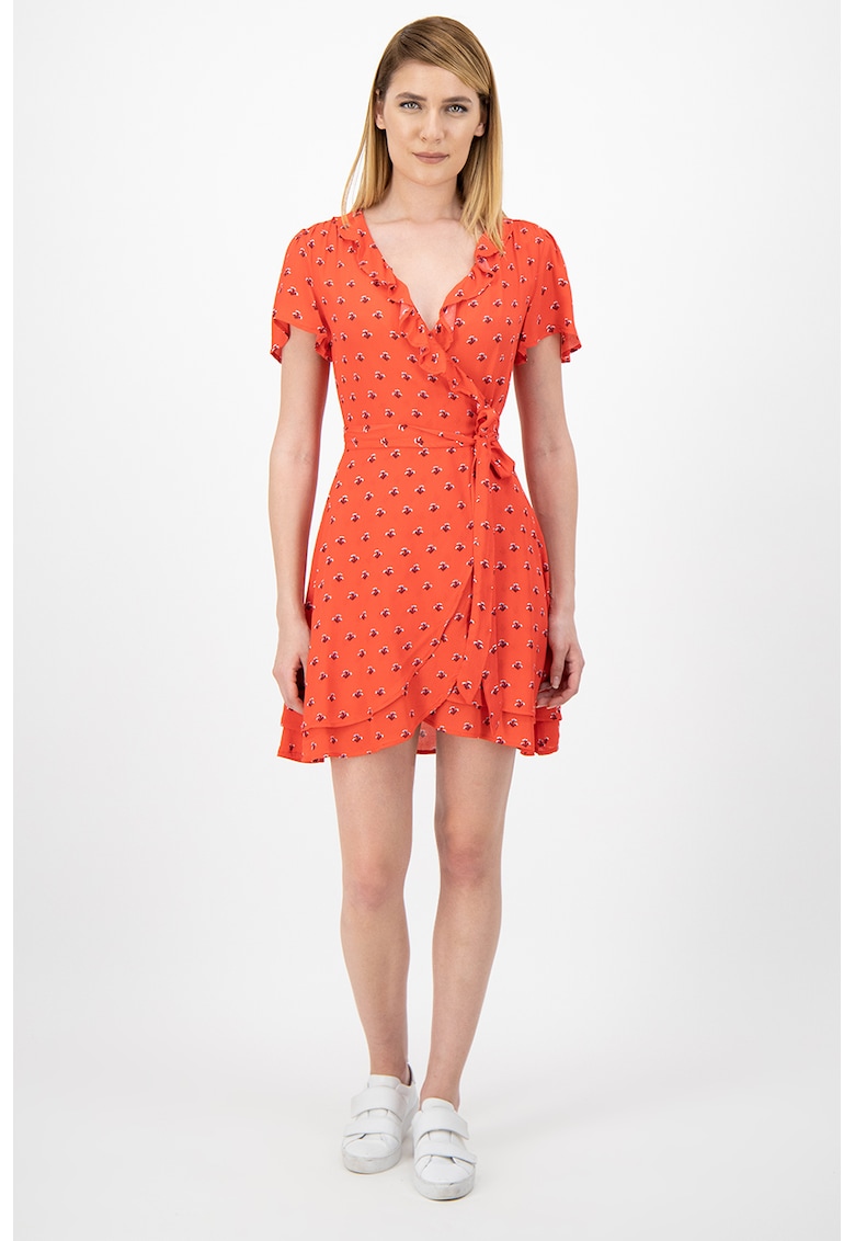 Rochie cu model petrecut si imprimeu