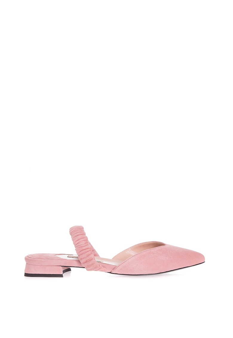 Balerini slingback de piele intoarsa Lacy