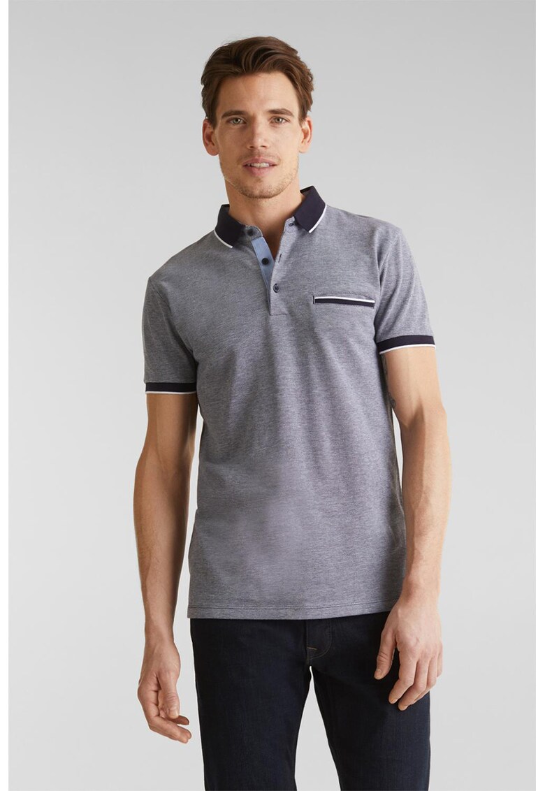 Tricou polo slim fit de bumbac organic