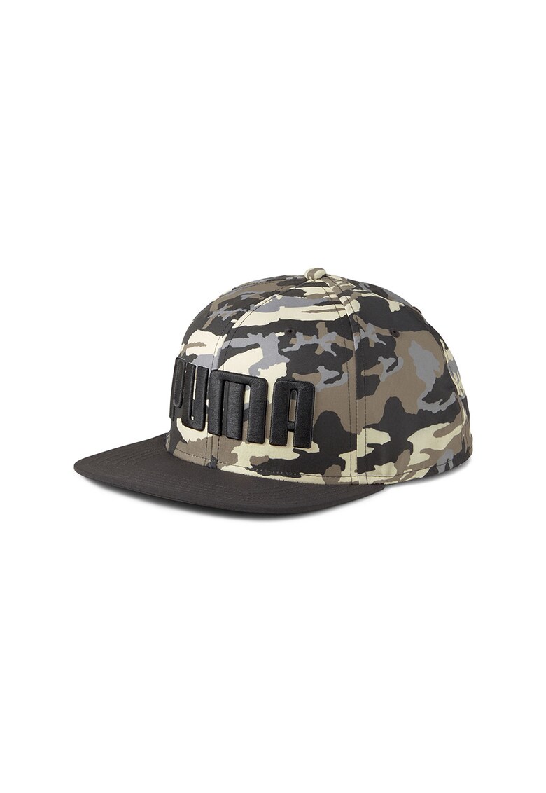 Sapca cu design camuflaj si cozoroc plat