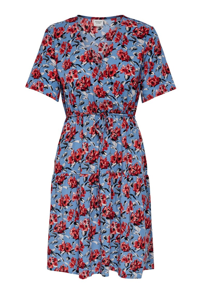 Rochie cu croiala petrecuta si model floral