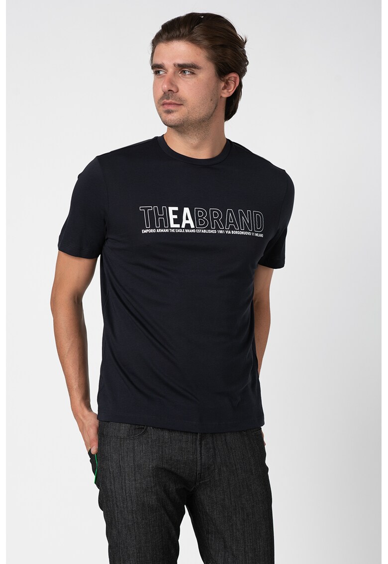 Tricou de bumbac cu imprimeu text